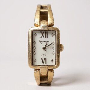 Armitron Now Womens Gold-Tone Bracelet Watch With Roman Numerals Mother of Pearl